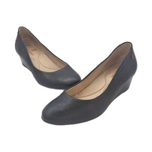 Marc Joseph New York Prospect Black Leather Wedge Loafers Women’s Size 9